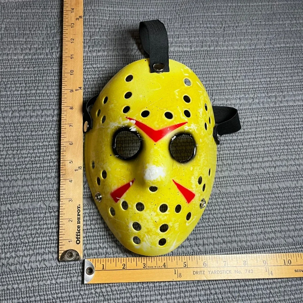 Yellow Jason Voorhees Hockey Mask Horror Slasher Halloween Cosplay Costume